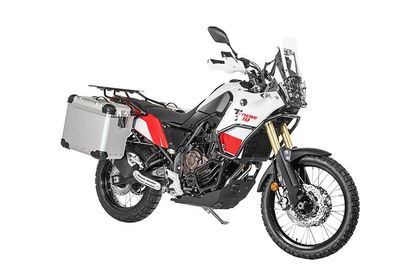 Valise Touratech ZEGA Evo X Avec déport 45/45 - Support noir inclus - Anodisé gris