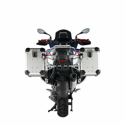 Valise Touratech Kit complet ZEGA Evo 45/45 - Support noir inclus - Anodisé gris Ref : TRT00790A / 01-035-7871-0 BMW 1300 R 1300 GS ADVENTURE - 2024 - 2026