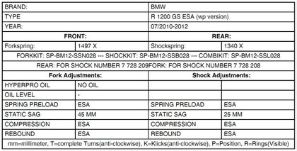 Kit suspension Touratech Avant/arrière - Kit Ressorts progressifs - (Pour suspension d'origine WP) - Noir