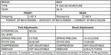 Kit suspension Touratech Avant/arrière - Kit Ressorts progressifs - (Pour suspension d'origine Showa) - Noir