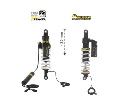 Kit suspension Touratech Plug & Travel avec abaissement - 25 mm - Blanc Ref : TRT00871A / 01-045-5866-0 