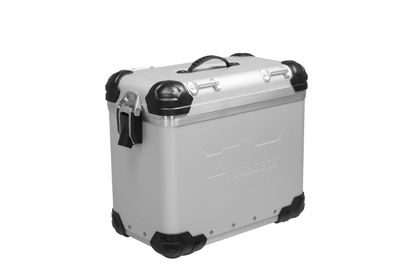 Touratech ZEGA Evo - 31 liter - links - Zilver Zijkoffer Universeel