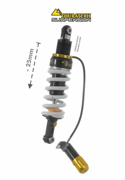 Touratech Level 2 (-25 mm) - Black - Yellow Shock absorber Ref : TRT00971A / 01-082-5875-0 