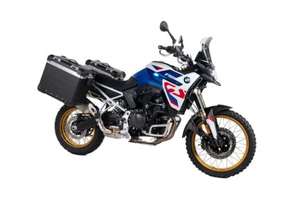 Valise Touratech ZEGA Evo X Avec déport 45/45 - Support gris inclus - Anodisé noir