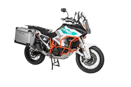 Valise Touratech ZEGA Pro 38/45 - Support noir inclus - Anodisé gris