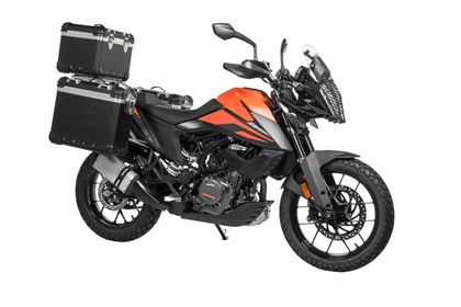 Valise Touratech Kit complet ZEGA Evo 31/38 - Support gris inclus - Anodisé noir