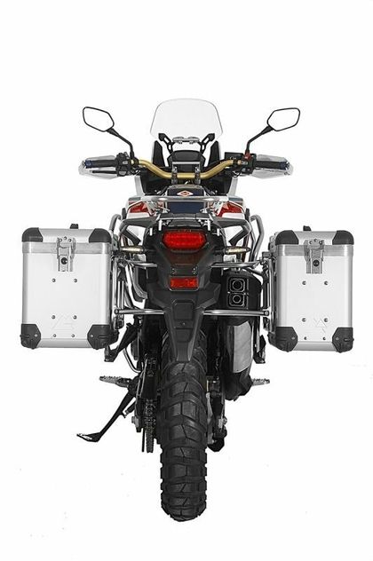 Touratech ZEGA Pro 38/45 - Grauer Halter inklusive - Grau anodisiert Seitenkoffer