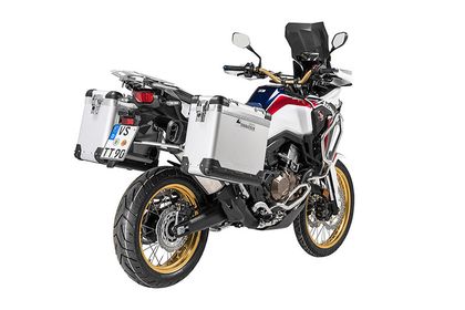 Valise Touratech ZEGA Pro 31/38 - Support gris inclus - Anodisé gris Ref : TRT01088A / 01-402-6731-0 