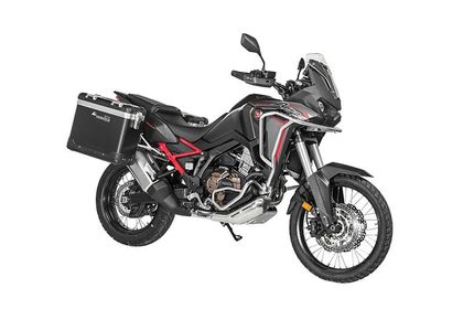 Valise Touratech ZEGA Pro 31/38 - Support gris inclus - Anodisé noir