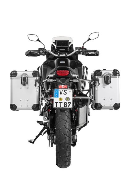 Valise Touratech Kit complet ZEGA Evo 38/45 - Support gris inclus - Anodisé gris Ref : TRT01125A / 01-403-6836-0 