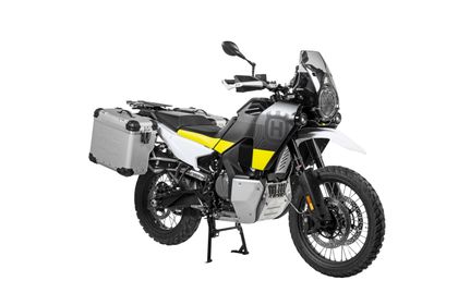 Valise Touratech ZEGA Evo X Avec déport 38/38 - Support gris inclus - Anodisé gris
