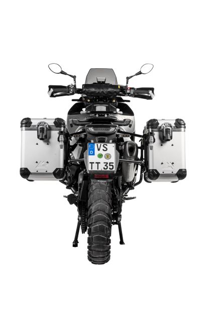 Valise Touratech Kit complet ZEGA Evo 38/45 - Support noir inclus - Anodisé gris Ref : TRT01154A / 01-414-6886-0 
