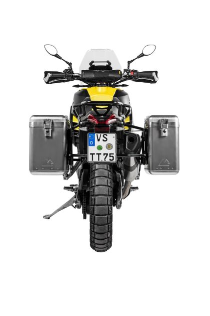 Valise Touratech ZEGA Mundo 31/38 - Support noir inclus - Alu Ref : TRT01158A / 01-415-6180-0 APRILIA 660 TUAREG 660 - 2021 - 2026