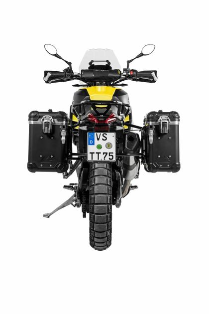 Valise Touratech Kit complet ZEGA Evo 31/38 - Support noir inclus - Anodisé gris