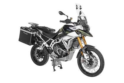 Valise Touratech ZEGA Pro 31/38 - Support gris inclus - Anodisé noir