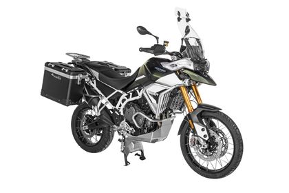 Touratech ZEGA Pro 38/45 - Grauer Halter inklusive - Schwarz eloxiert Seitenkoffer