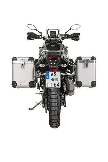 Valise Touratech ZEGA Pro 38/45 - Support gris inclus - Anodisé gris Ref : TRT01228A / 01-632-5736-0 