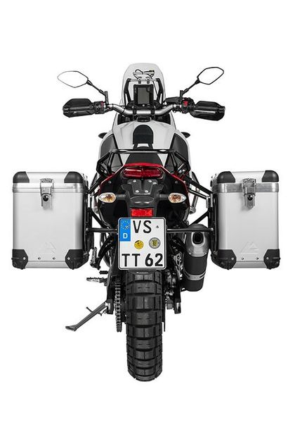 Valise Touratech ZEGA Pro 38/45 - Support noir inclus - Anodisé gris Ref : TRT01230A / 01-632-5786-0 