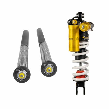 Kit suspension Touratech Amortisseur EXTREME 2 + cartouche EXTREME (+25 mm) - Noir - Jaune Ref : TRT01232A / 01-632-5864-0 