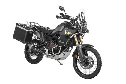 Touratech Komplettset ZEGA Evo 38/45 - Graue Halterung inklusive - Schwarz eloxiert Seitenkoffer