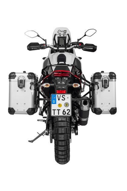 Valise Touratech Kit complet ZEGA Evo 31/38 - Support noir inclus - Anodisé gris Ref : TRT01242A / 01-632-6881-0 