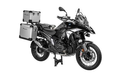 Valise Touratech Kit complet ZEGA Pro 38/38 - Support noir inclus - Anodisé gris