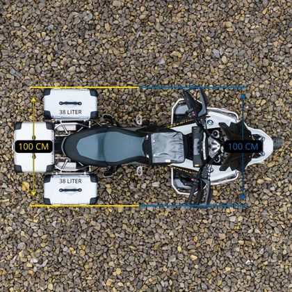 Valise Touratech ZEGA Mundo 38/38 - Support gris inclus - Alu