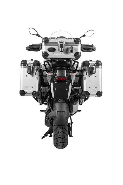 Valise Touratech Kit complet ZEGA Evo 31/31 - Support noir inclus - Anodisé gris Ref : TRT01296A / 01-035-6851-0 BMW 1300 R 1300 GS - 2023 - 2026