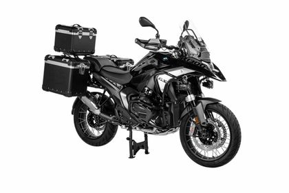 Valise Touratech Kit complet ZEGA Evo 31/31 - Support noir inclus - Anodisé gris