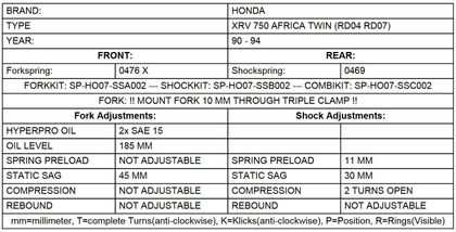 Kit suspension Touratech Avant/arrière - Kit Ressorts progressifs - Noir