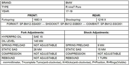 Kit suspension Touratech Avant/arrière - Kit Ressorts progressifs - BLACK-T Stage 1 - Noir