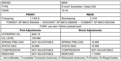 Touratech Black-T Progressive - Black Fork springs