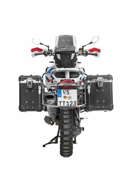 Valise Touratech Kit complet ZEGA Evo 38/45 - Support gris inclus - Anodisé gris