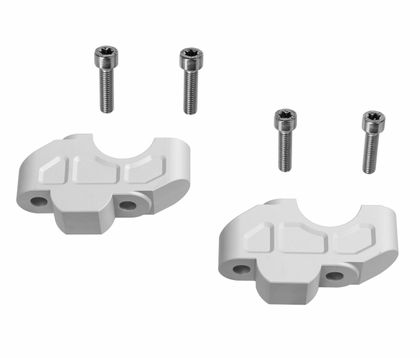 Rehausseur de guidon Touratech 35 mm - décalée - Argent Ref : TRT01404A / 01-045-5258-0 