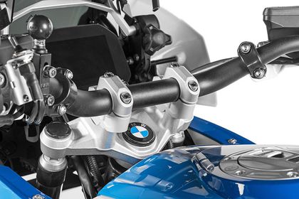 Rehausseur de guidon Touratech 35 mm - décalée - Argent