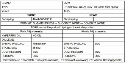 Touratech Before - 60N/mm - Dynamic ESA - White Shock absorber spring