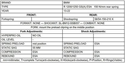 Touratech Rear - 150N/mm - Dynamic ESA - White Shock absorber spring