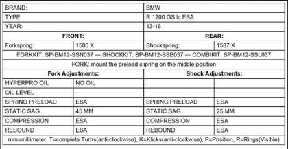 Touratech Front/Rear - Progressive Spring Kit - ESA - Black Suspension kit