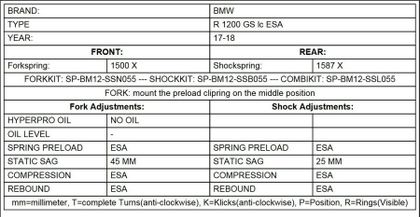 Touratech Front/Rear - Progressive Spring Kit - ESA - Black Suspension kit