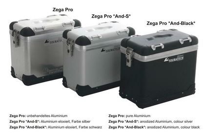 Valise Touratech ZEGA Pro 31/38 - Support gris inclus - Alu