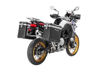Valise Touratech ZEGA Pro 31/38 - Support gris inclus - Anodisé noir Ref : TRT01590A / 01-082-5732-0 
