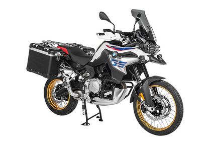 Touratech ZEGA Evo X Avec déport 38/38 - Support gris inclus - Anodisé noir Zijkoffer