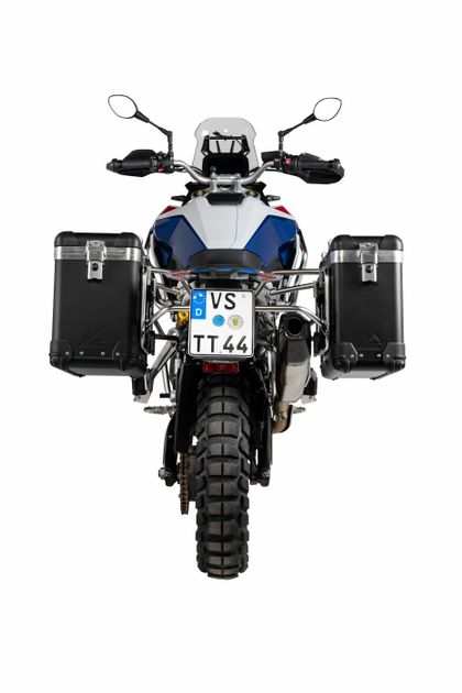 Valise Touratech ZEGA Pro 31/38 - Support gris inclus - Anodisé noir Ref : TRT01606A / 01-083-5732-0 BMW 900 F 900 GS - 2024 - 2026