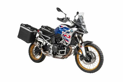 Valise Touratech Kit complet ZEGA Evo 38/45 - Support gris inclus - Anodisé noir