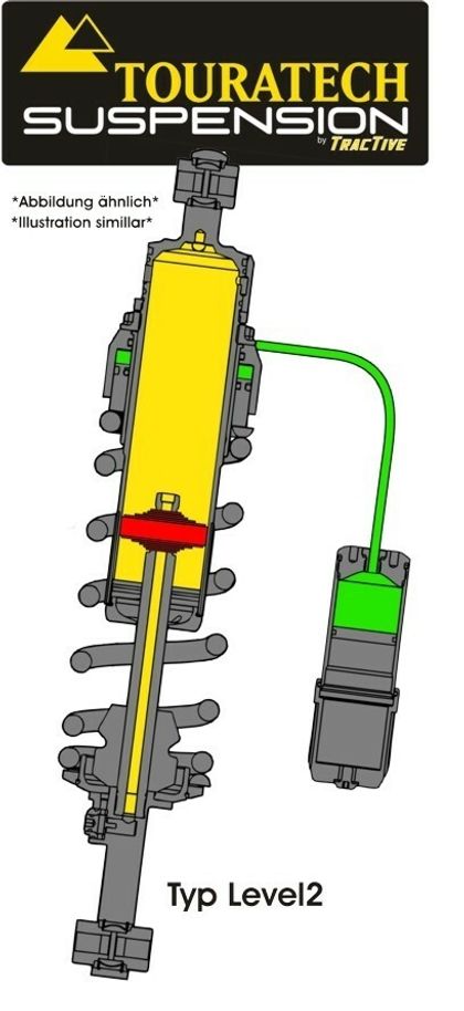 Touratech Level 2 - White Shock absorber