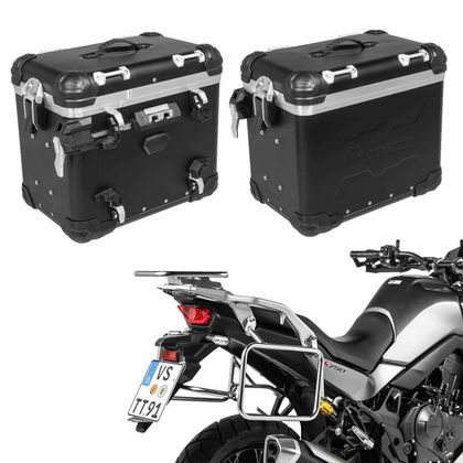 Valise Touratech Kit complet ZEGA Evo 31/31 - Support gris inclus - Anodisé gris
