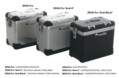 Valise Touratech ZEGA Pro 31/38 - Support gris inclus - Alu