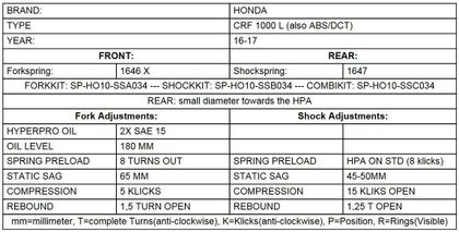 Touratech Progressive - Black Fork springs