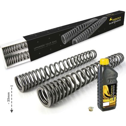 Touratech Progressive (-25 mm) - Black Fork springs Ref : TRT01721A / 01-402-5837-0 