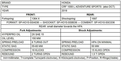 Touratech Progressive - Black Fork springs